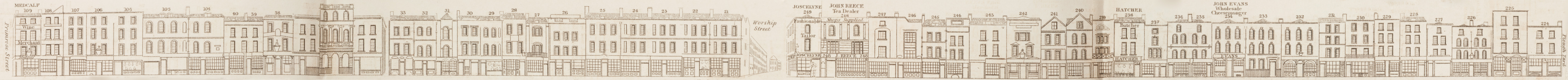 map - Tallis's London street views : No. 60. Norton Folgate and Shoreditch, division 1 (west)