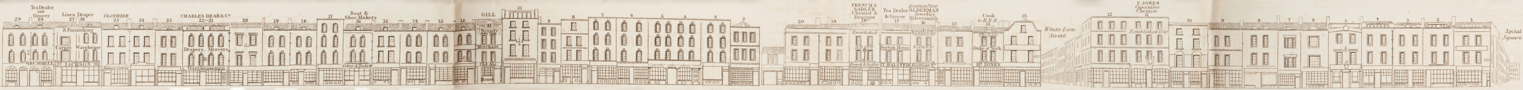 map - Tallis's London street views : No. 60. Norton Folgate and Shoreditch, division 1 (east)