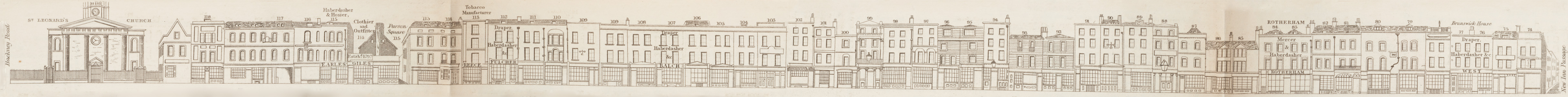 map - Tallis's London street views : No. 61. Shoreditch, division 3 (east)